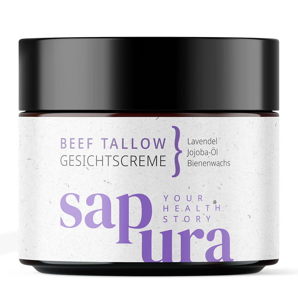 SAPURA Health Körpercreme Beef Tallow Cream, Rindertalg Creme mit Lavendel, 60 ml