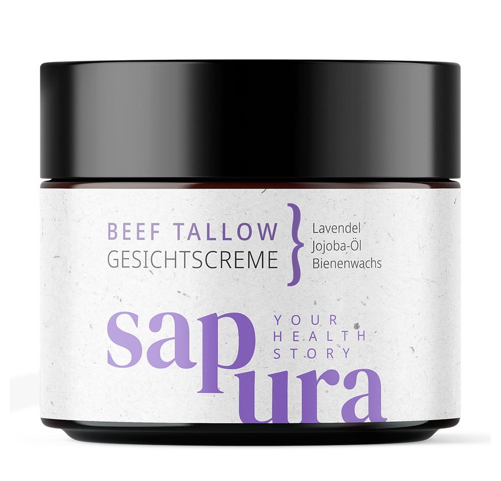 SAPURA Health Körpercreme Beef Tallow Cream, Rindertalg Creme mit Lavendel, 60 ml