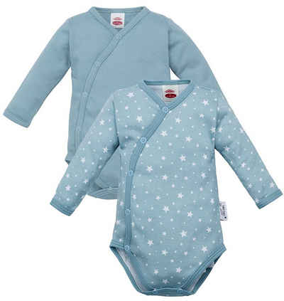 Makoma Langarmwickelbody Baby Body Wickelbody Langarm für Neugeborene Sweet Dreams (Set, 2-tlg., 2er-Pack)