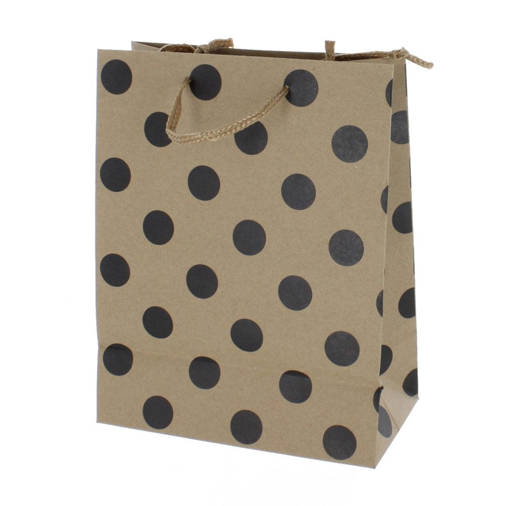 Geschenkbox Geschenktasche Punkte - ca. 17,5 x 9,5 x 22,5 cm