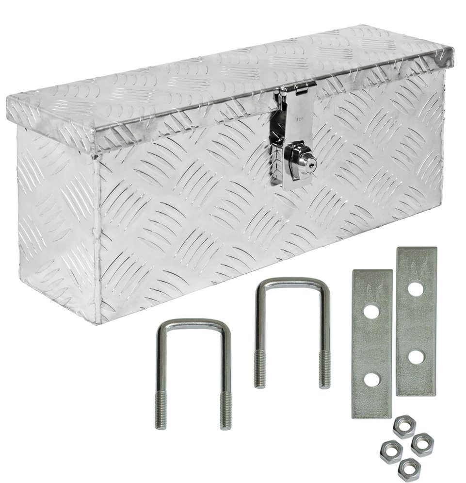 Trucky Anhänger-Deichselbox Truckbox Deichselkasten D015 inkl. Montagesatz Aluminium Deichselbox