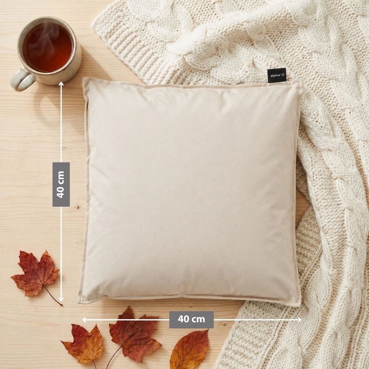 Alpina Heizdecke alpina Heizkissen 40x40 cm - Beige