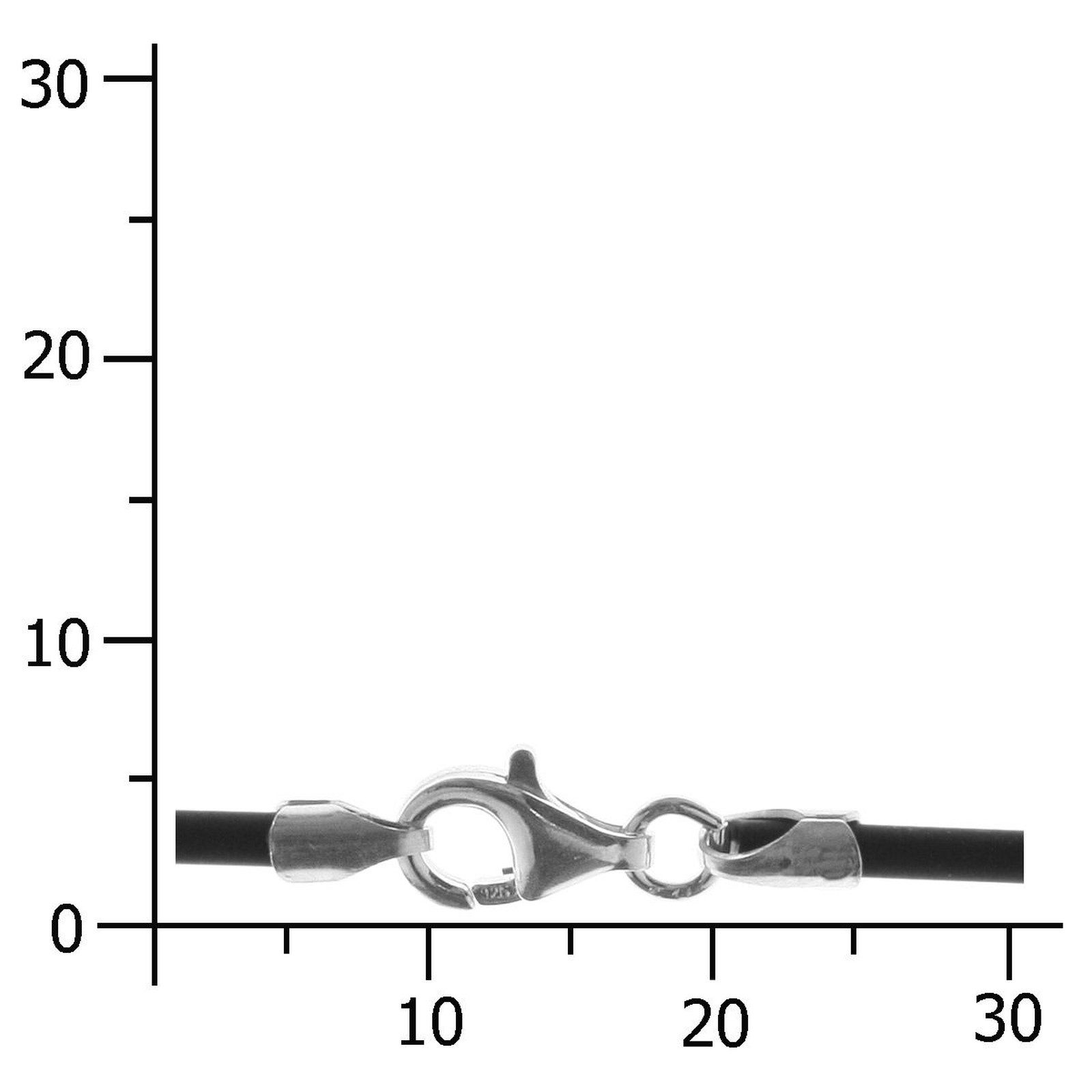 OSTSEE-SCHMUCK Halsreif Ostsee-Schmuck Halsreif Kautschuk 2,0 mm (1-tlg)