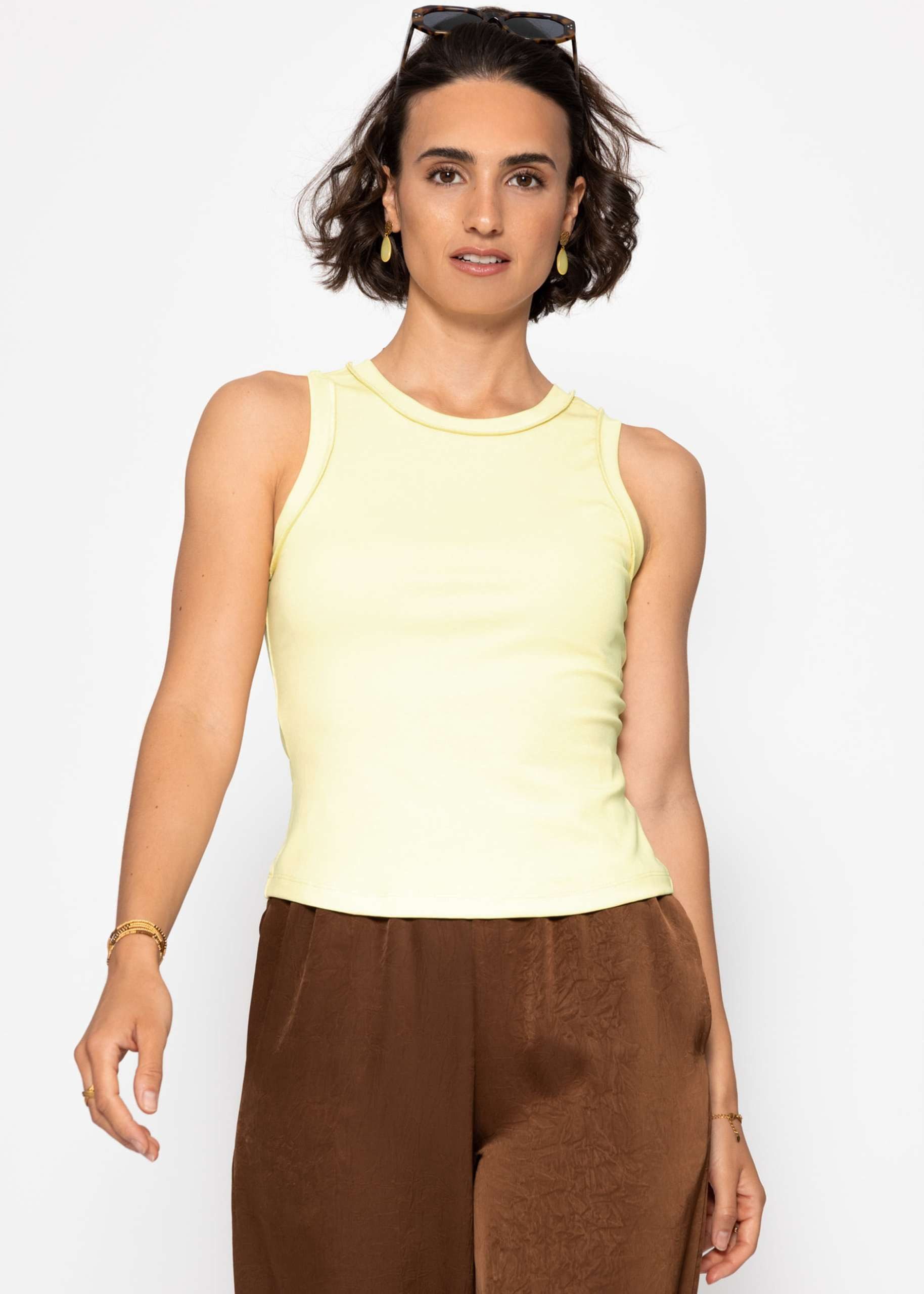 SASSYCLASSY T-Shirt Tank Top mit Außennähten günstig online kaufen