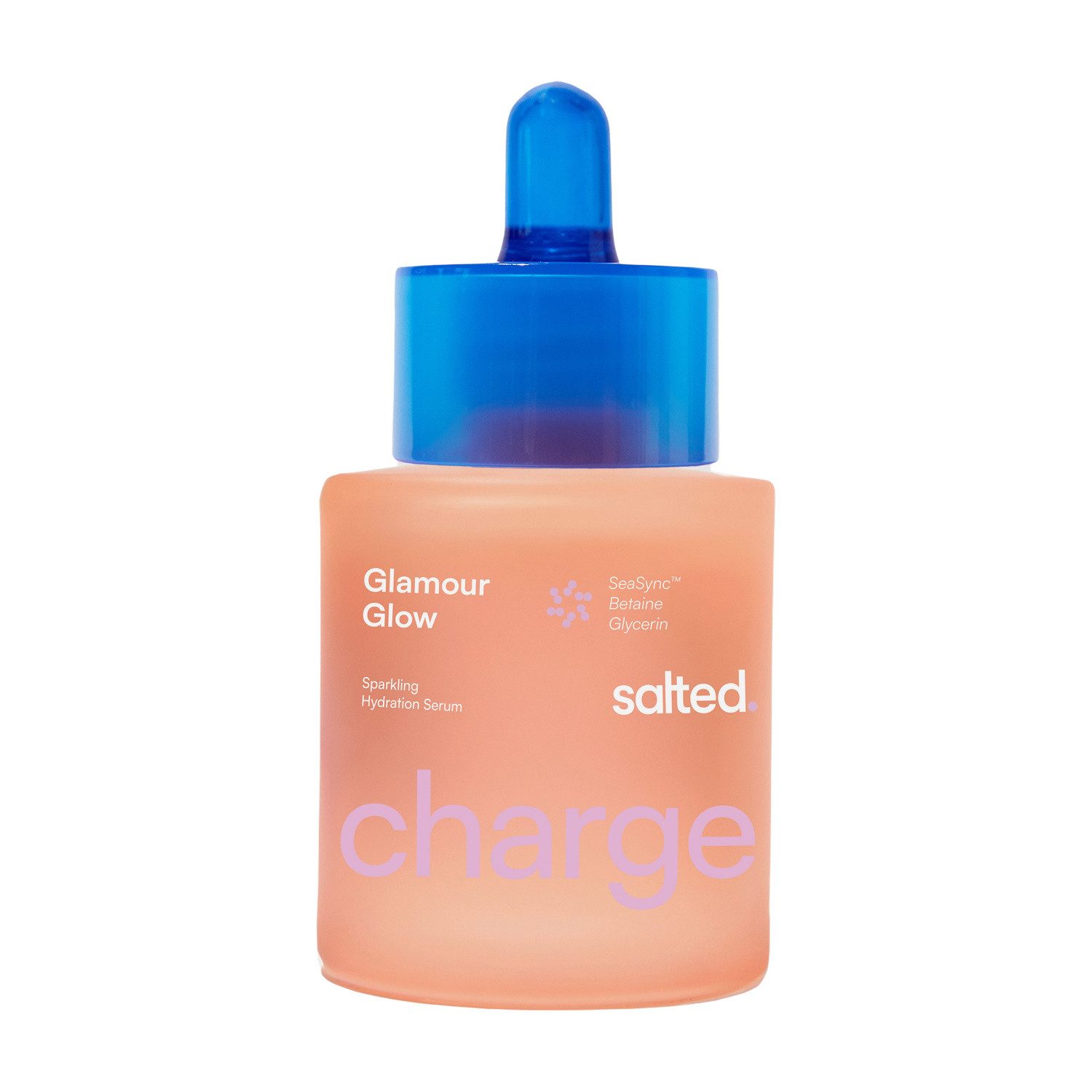 salted. Gesichtsserum Schimmerndes Serum Glamour Glow, Schimmerndes Serum mit Glow-Pigmenten, Glycerin und SeaSync.