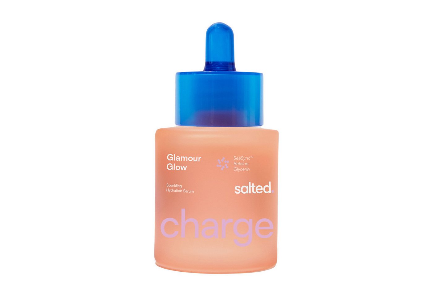 salted. Gesichtsserum Schimmerndes Serum Glamour Glow, Schimmerndes Serum mit Glow-Pigmenten, Glycerin und SeaSync.