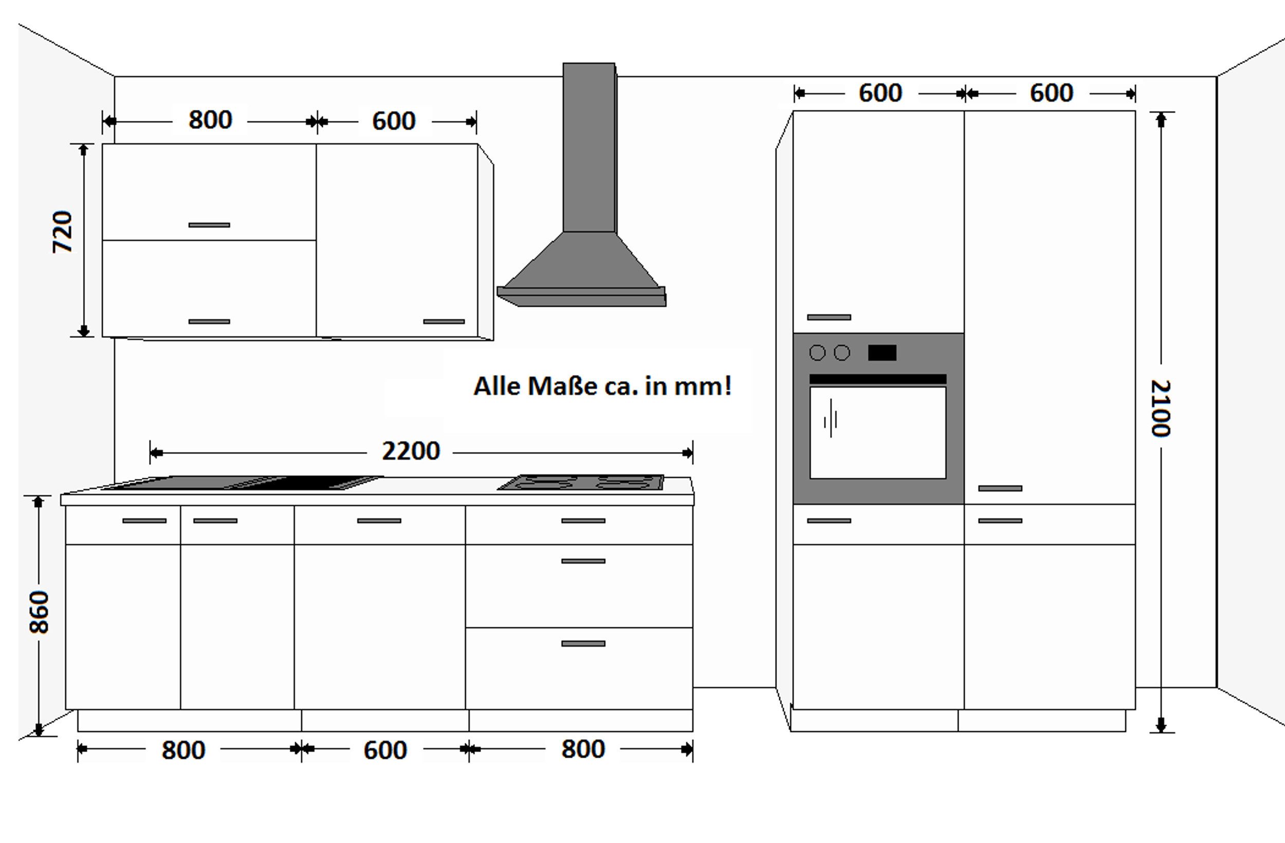 Küchen-Preisbombe Küchenzeile VIGO 220 + 120 cm Küchenzeile Küchenblock Ein günstig online kaufen
