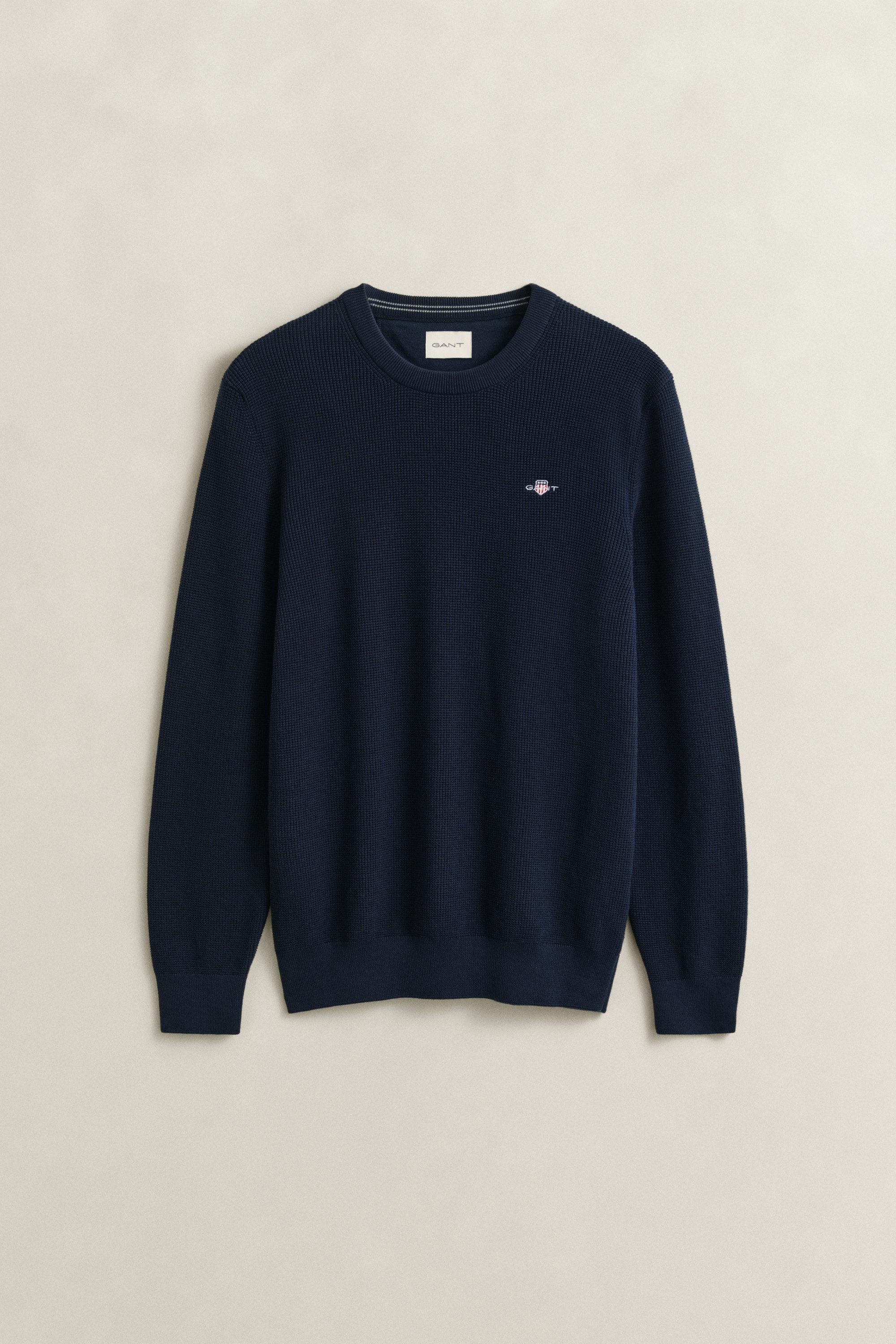 Strickpullover MICRO TEXTURED COTTON C-NECK