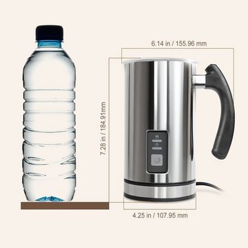 OZAVO Milchaufschäumer OZ210, 500 W, Edelstahl Milchschäumer Latteart Cappuccino Milch Elektrischer
