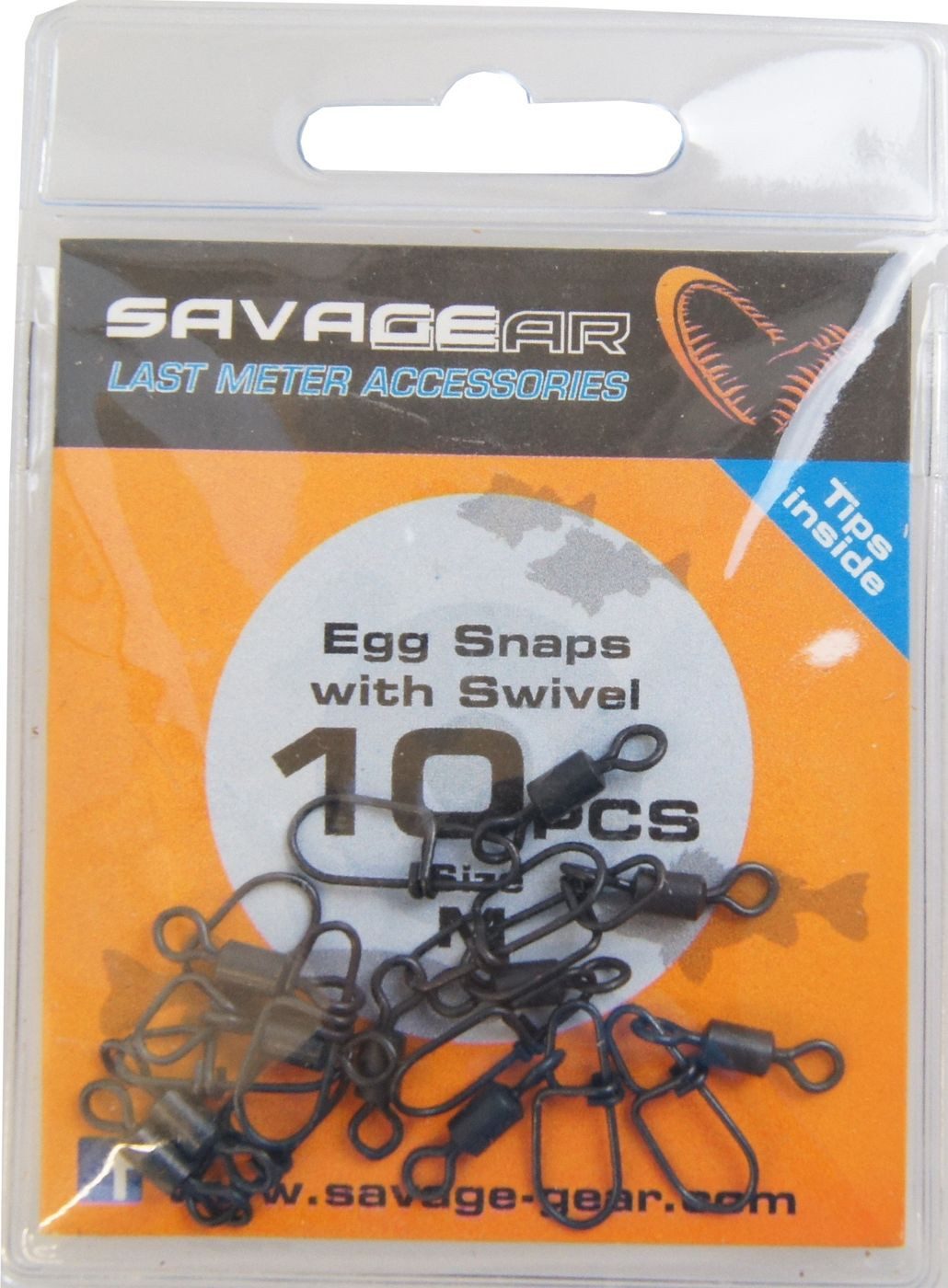Schnurverbinder Savage Gear Egg Snap Swivel Gr. M - 10 Wirbel