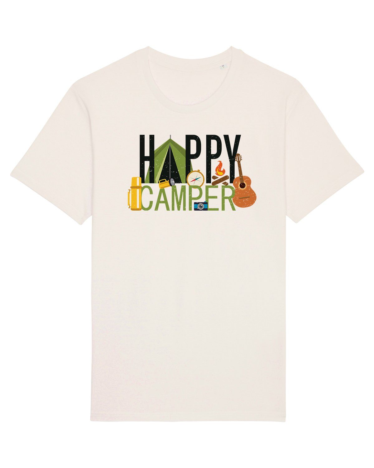 wat? Happy Camper Print-Shirt (1-tlg) Apparel