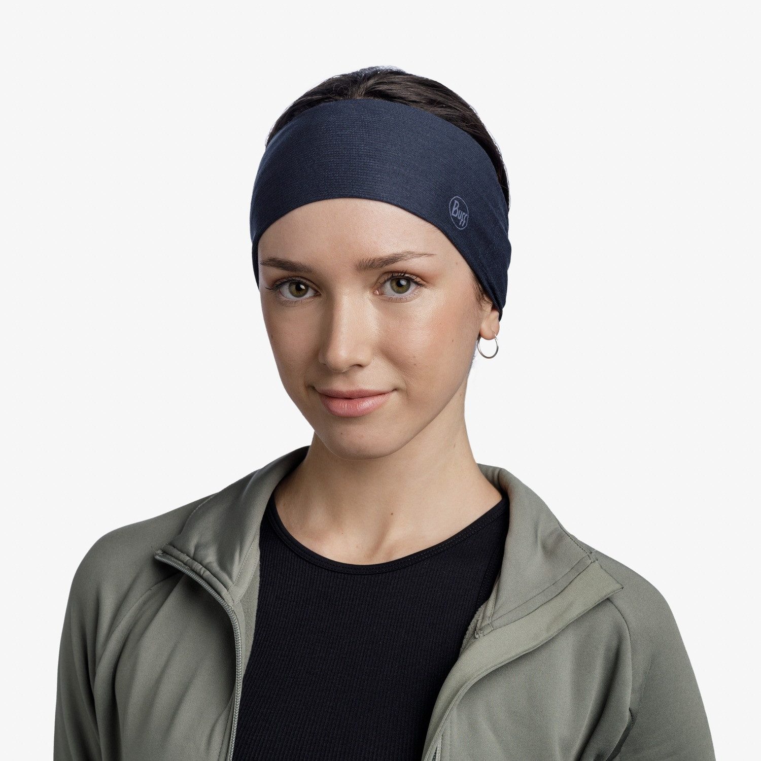 Buff Stirnband COOLNET UV® WIDE HEADBAND SOLID NIGHT BLUE