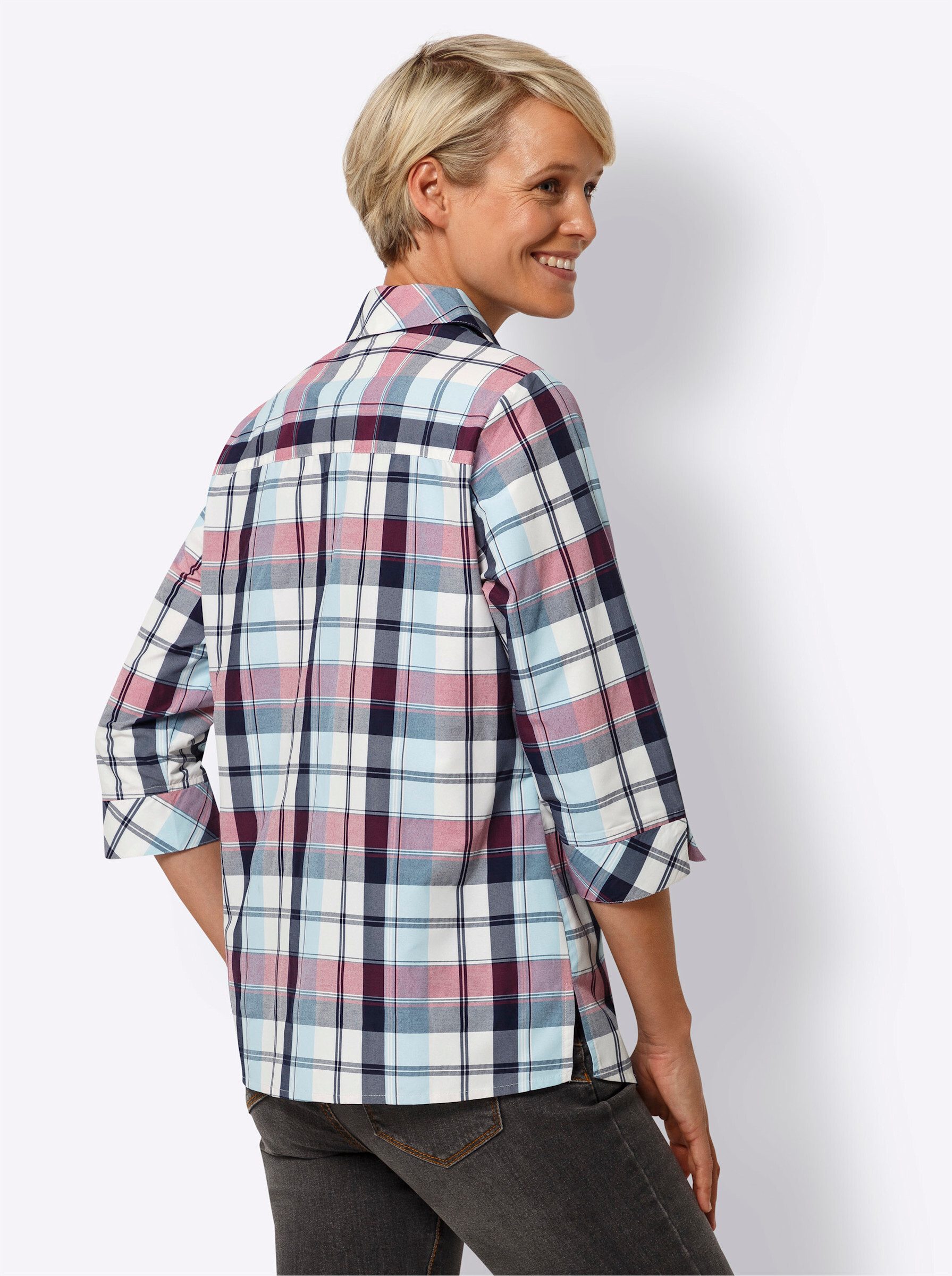 Sieh an! Klassische Bluse Karobluse . günstig online kaufen