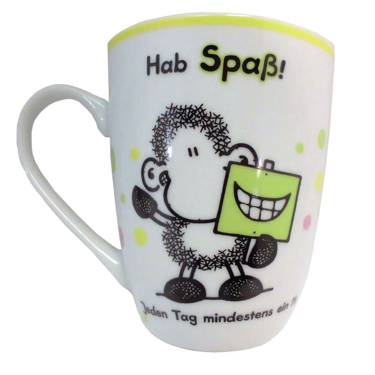 Sheepworld Tasse Kaffeetasse mit Sheepworld Design und fröhlichem Spruch 0,3L Porzellan, Porzellan, für Spülmaschinen geeignet