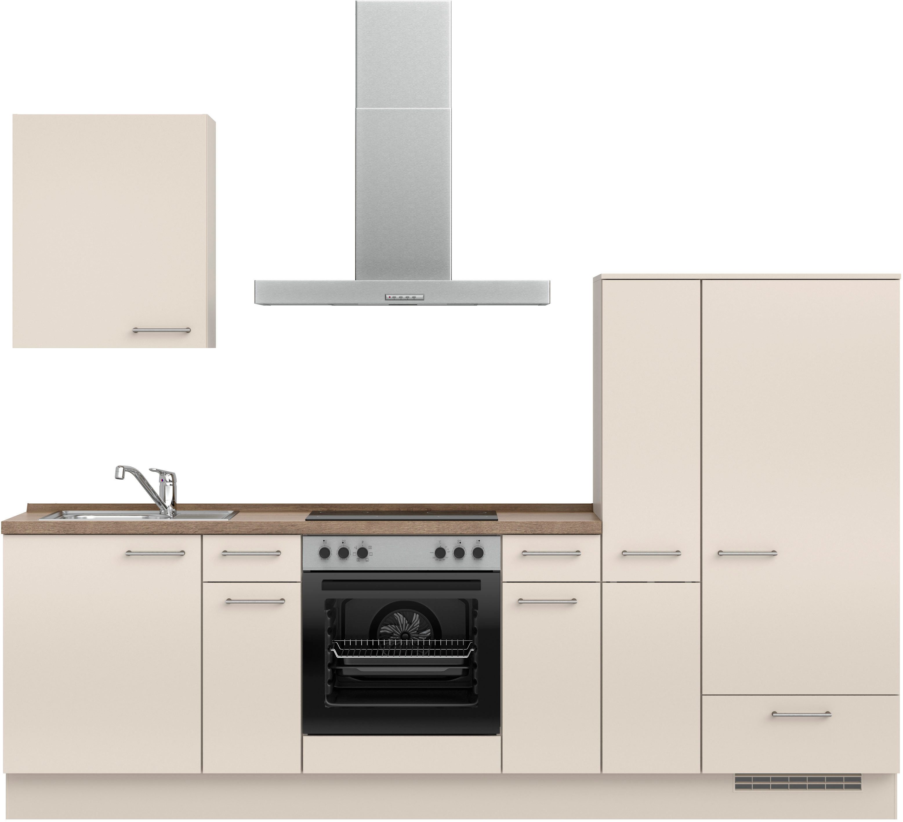 nobilia® Кухниzeile "Laser I", Ausrichtung wählbar, Breite 270 cm, vormontiert, wahlw. mit unterschiedlichen E-Geräten-Sets