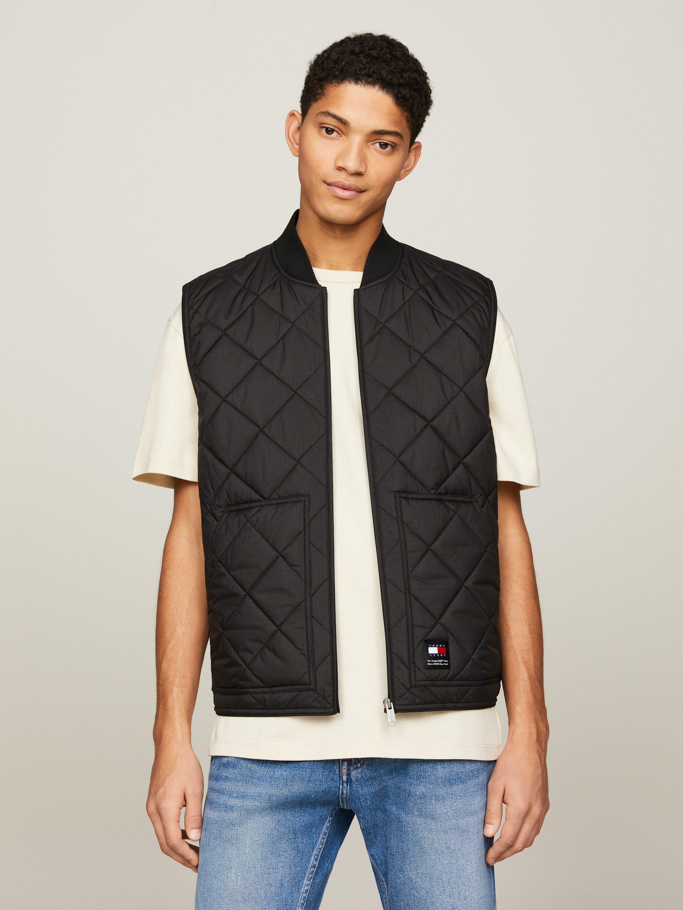 Tommy Jeans Steppweste TJM REG ENTRY VEST mit modischem Rautenmuster günstig online kaufen