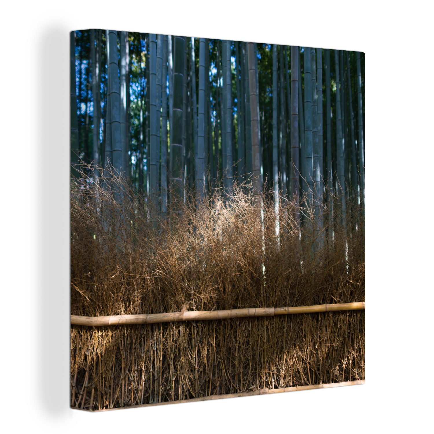OneMillionCanvasses® Leinwandbild Arashiyama-Bambusbäume in Wohnzimmer Bilder einem Japan, (1 für Schlafzimmer St), Leinwand Wald