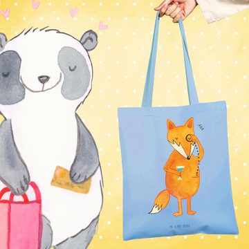 Mr. & Mrs. Panda Tragetasche Fuchs Lord - Sky Blue - Geschenk, neugierig, Problemlösung, Beuteltas (1-tlg), Modisches Design