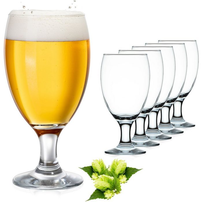PLATINUX Bierglas Biertulpen Glas Biergläser Set 6 Teilig 500ml (max.610ml) Bierkrüge Bierschwenker Pilsgläser Tulpe