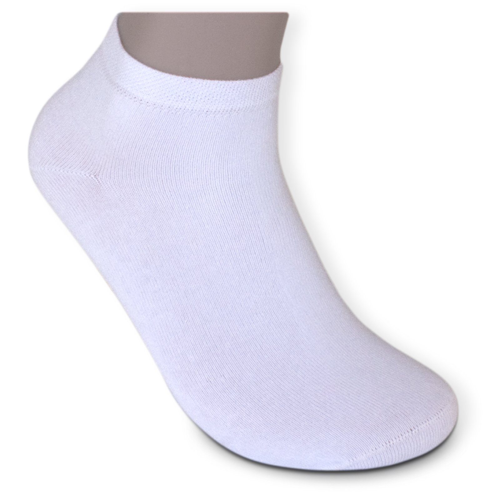 Die Sockenbude weiß) Soft 4-Paar, weicher Piqué-Bund (Bund, WHITE Sneakersocken
