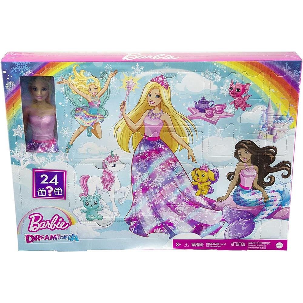 Mattel GmbH Mattel® Adventskalender Barbie Dreamtopia, mit Puppe, Kleidung und Accessoires, für Kinder ab 3 Jahren