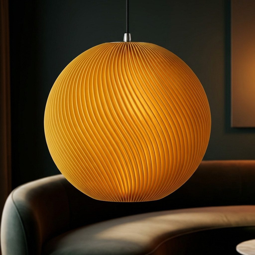 Roomberry Lampenschirm Onda Lampenschirm — Pendelleuchte Kugel, Designer Lampenschirm