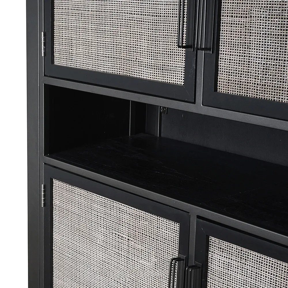 ebuy24 Novasolo Buffet Rattan Mindi 4 Nordic Buffetschrank Türen