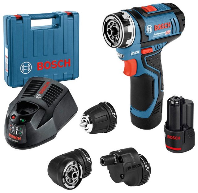 BOSCH PROFESSIONAL Akku-Bohrschrauber GSR 12V-15 FC, in Koffer mit 1x 2,0 Ah-Akku, Zubehör-Set