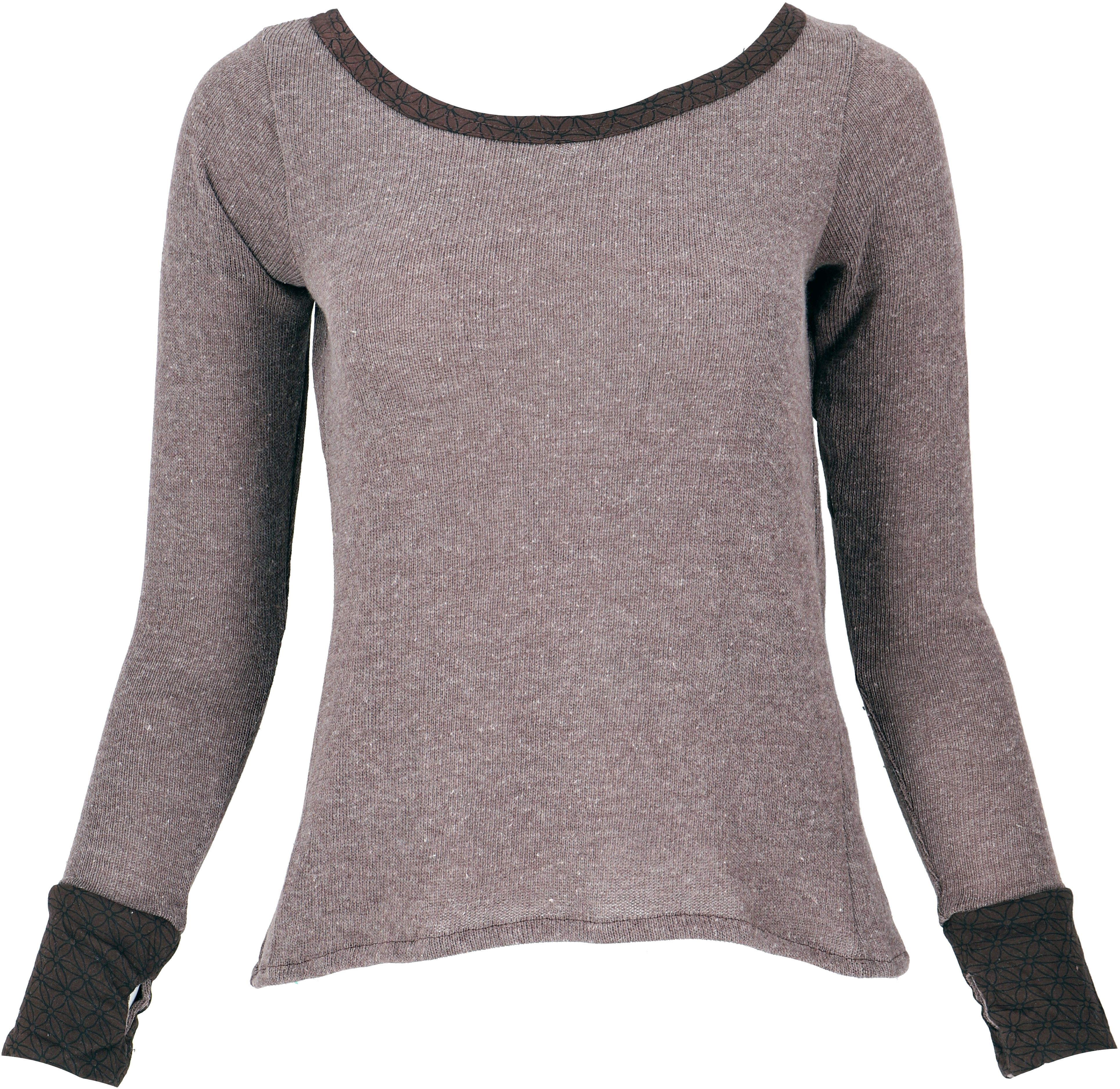 Guru-Shop Longsleeve Psytrance Feinstrick Shirt, Langarmshirt günstig online kaufen