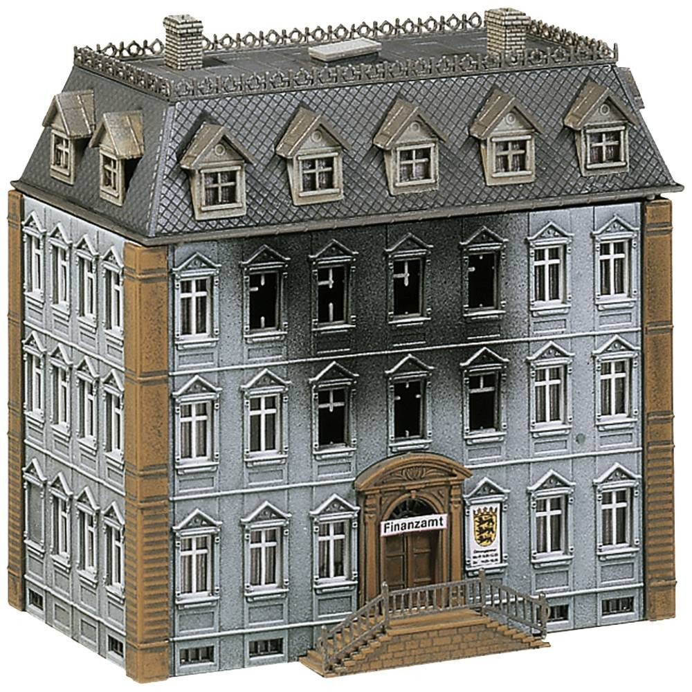 Modelleisenbahn-Gebäude N Brennendes Finanzamt