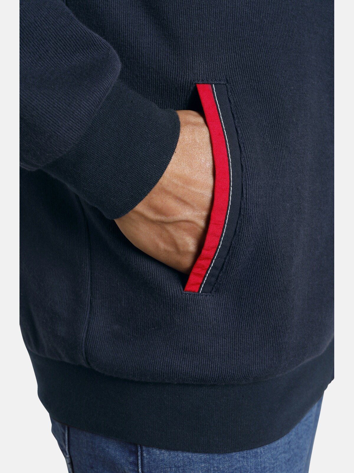 Jan Vanderstorm Sweatjacke ATLI mit trendigen Kontrasten