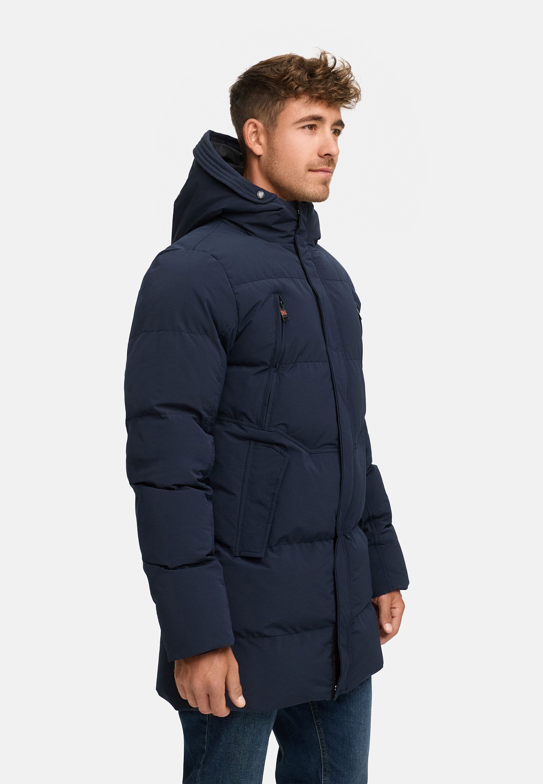 Indicode Winterjacke Herren INBoulton Jacke Winter Herrenjacke mit Kapuze und Taschen