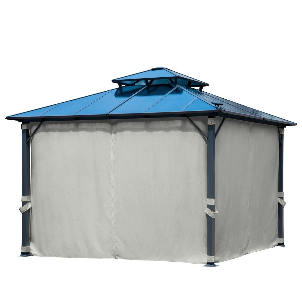 BRAST Pavillon Aluminium Pagode 3,5x3,5m viele Modelle & Farben, inkl