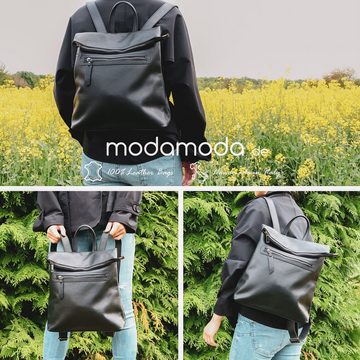 modamoda de Rucksack T235, Echtleder Handmade in Italy