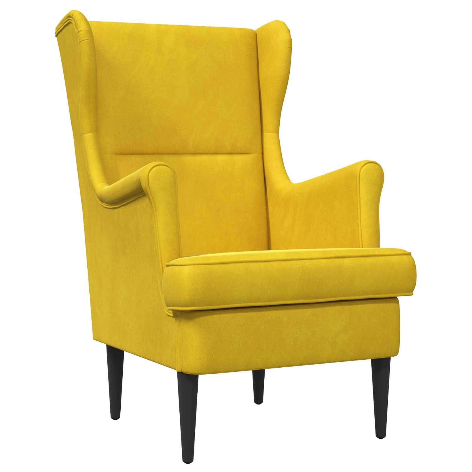 vidaXL Sessel Sessel Gelb Samt (1-St)