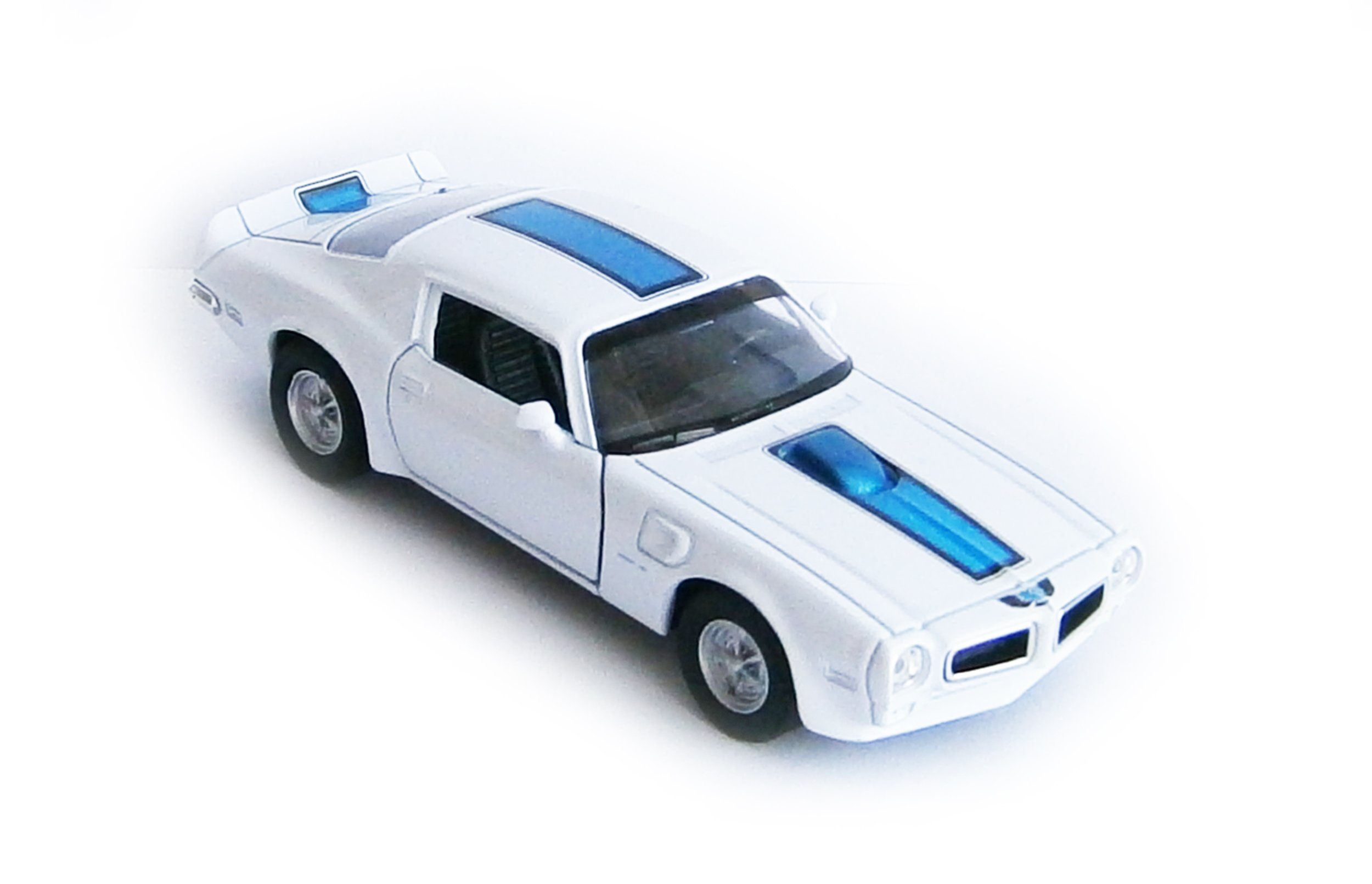 Modellauto PONTIAC Firebird Trans Am 1972 Modellauto Metall Modell Auto Spielzeugauto Kinder Geschenk 25 (Weiss)