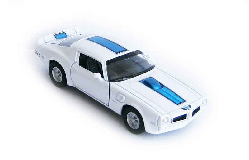 Modellauto PONTIAC Firebird Trans Am 1972 Modellauto Metall Modell Auto Spielzeugauto Kinder Geschenk 25 (Weiss)