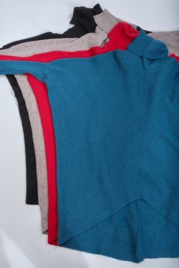 PEKIVESSA Longpullover »Oversized langer Rollkragenpullover Damen Flederma« (1-tlg) hinten länger