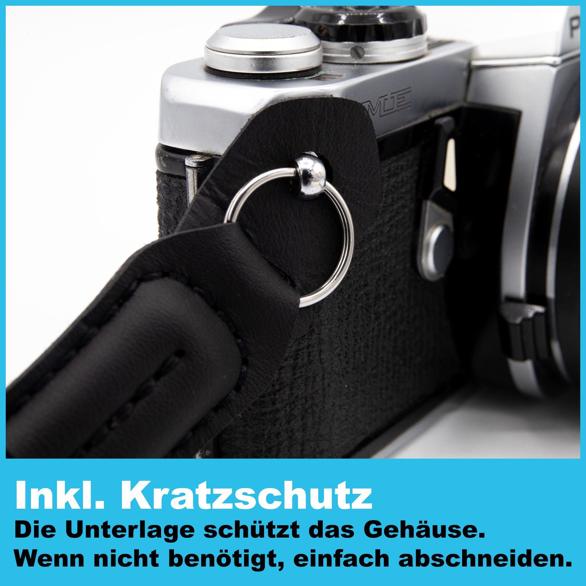 Kameragurt Schwarz Schultergurt Seil: Nacken- aus für Lens-Aid Kamerazubehör-Set BZW. Systemkamera, DSLR