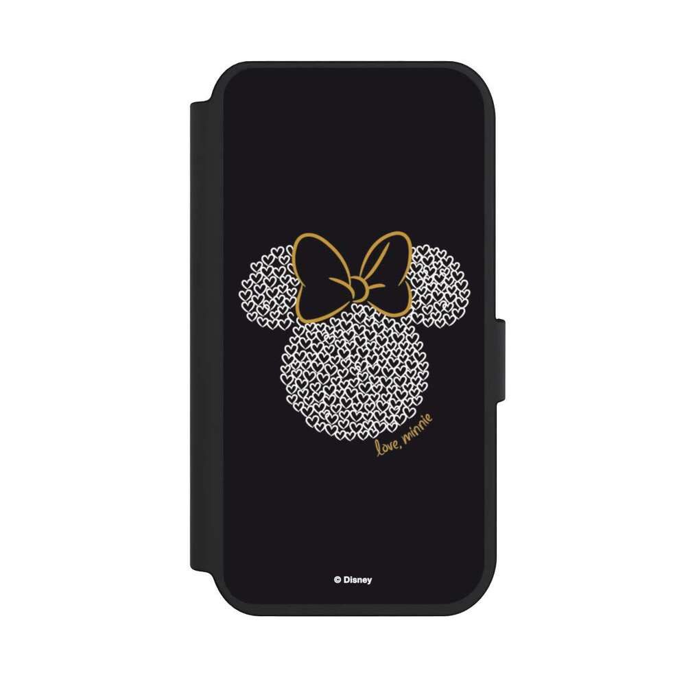 NIVOCASE Handyhülle Minnie Mouse Disney Muster Minnie Black and White, Apple iPhone 14 Pro Klapphülle Handyhülle aus Kunst Leder