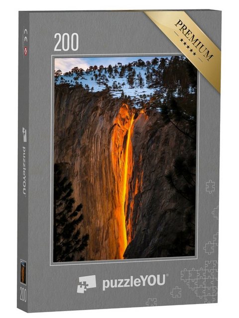 puzzleYOU Puzzle Yosemite Firefall, Kalifornien, USA, 200 Puzzleteile, puzzleYOU-Kollektionen Yosemite, Kalifornien