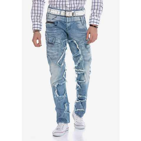 Cipo & Baxx Bequeme Jeans im trendigen Patchwork-Design