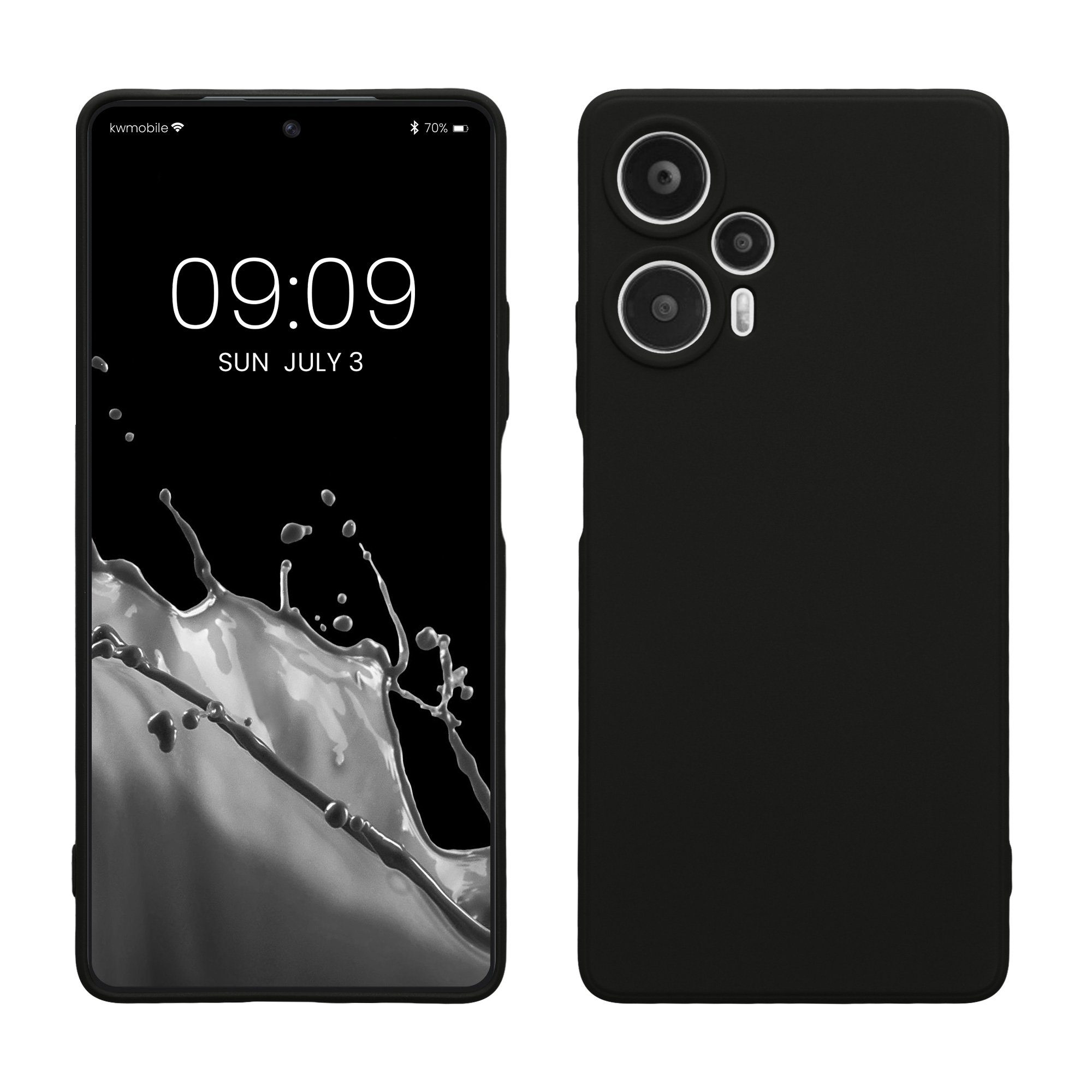 kwmobile Handyhülle Slim Case für Xiaomi Poco F5 5G, Hülle Silikon Handy - Handyhülle gummiert