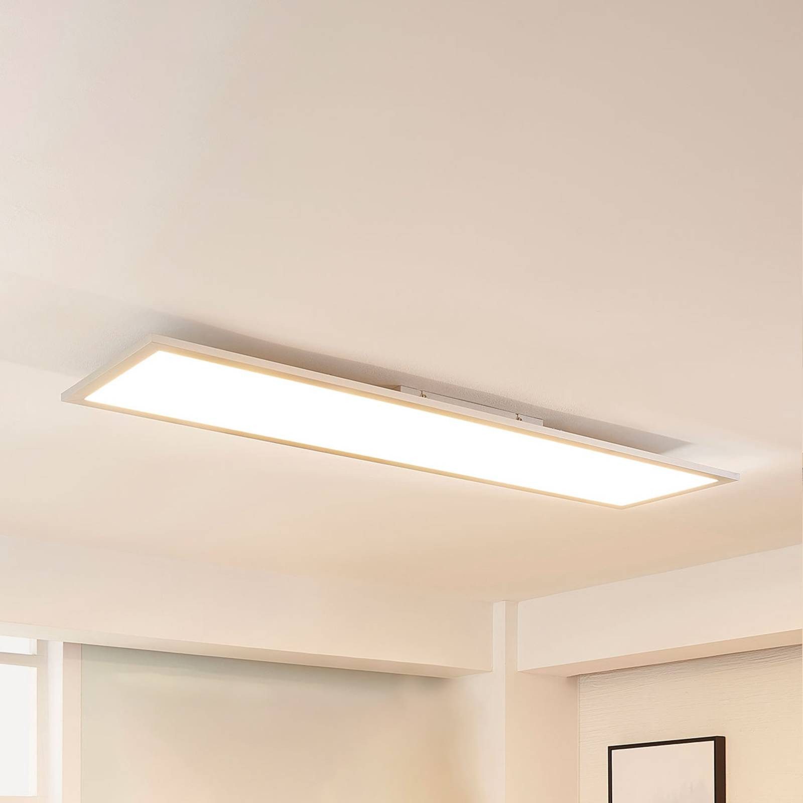 Arcchio LED Panel Lysander, LED, Metall, Alu Farbwechsel warmweiß / tageslicht IP20 mit Fernbedienung, LED 50 W gesamt, Farbwechsel warmweiß / tageslicht