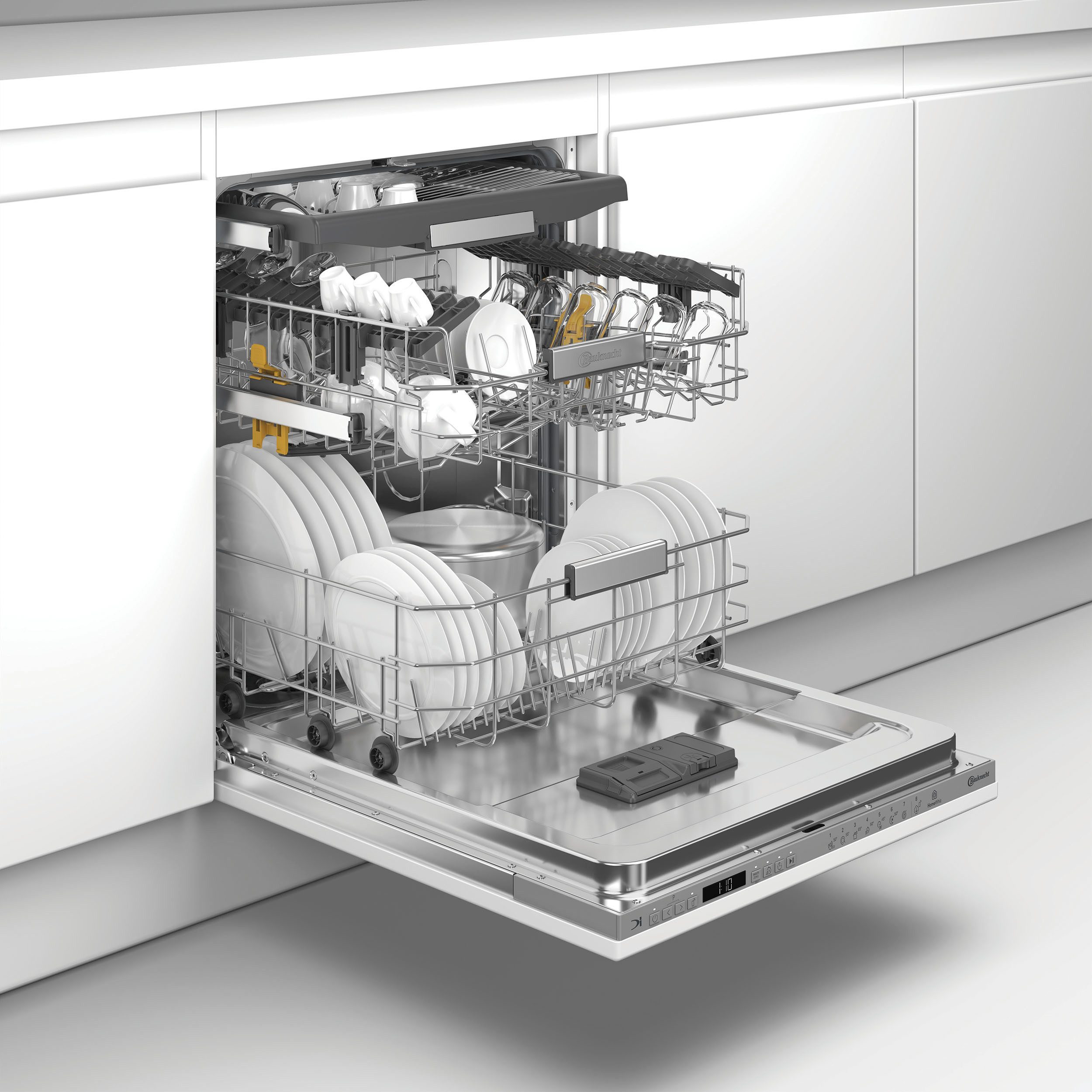 BAUKNECHT vollintegrierbarer Geschirrspüler OBIC Ecosilent2 9760, 9,5 l, 14 Maßgedecke, ActiveDry – automatische Türöffnung für bessere Trocknungsergebnisse – Bild 5 von 5