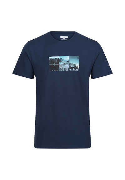 Regatta T-Shirt Regatta Herren Breezed IV Baumwoll T-Shirt mit Gra