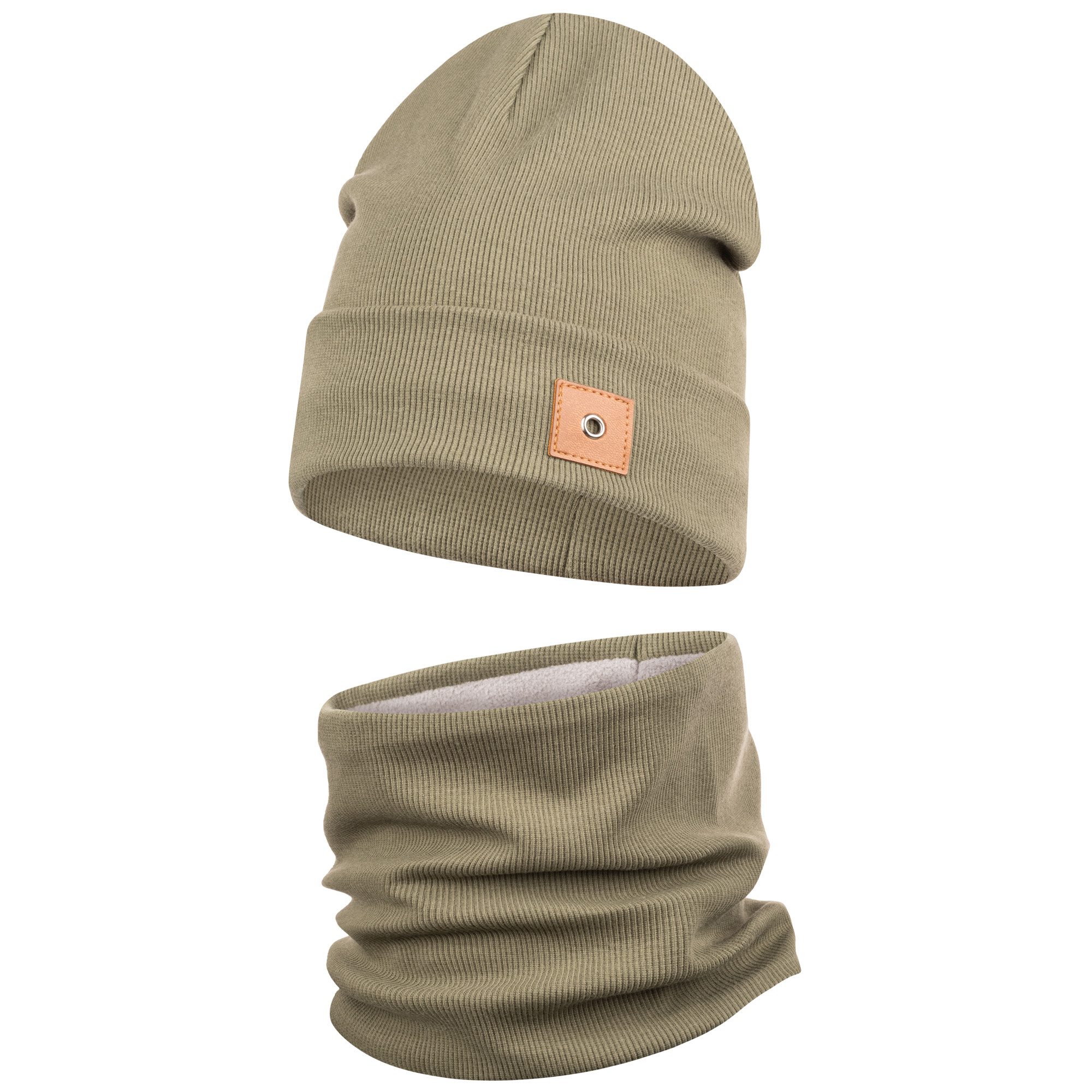 Smarilla Mütze & Schal Kindermütze mit Schal, Winterset für Jungen & Mädchen