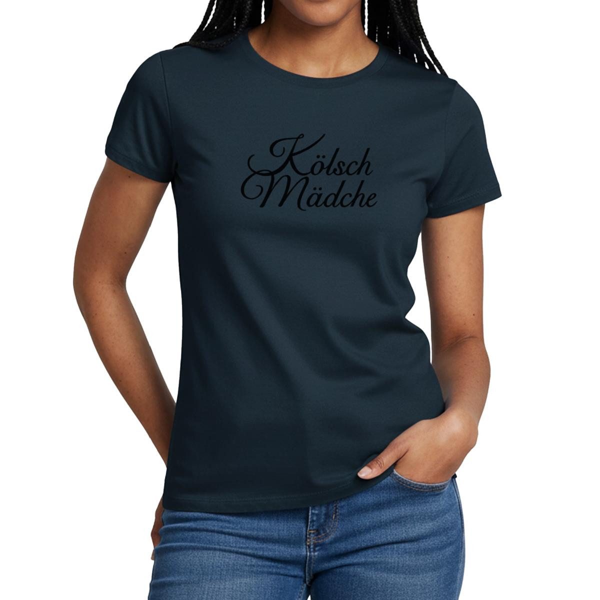 Spreadshirt T-Shirt Kölsch Mädche Schriftzug Karneval Frauen T-Shirt (1-tlg)