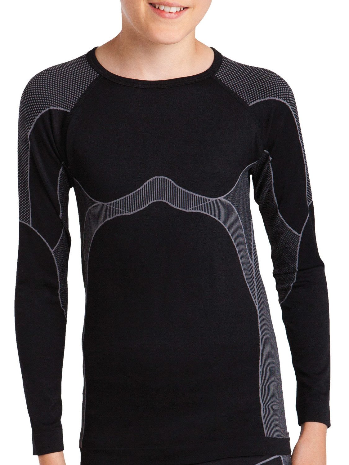 Gomati Thermounterhemd Kinder Seamless Ski Thermo Unterhemd - Langarm