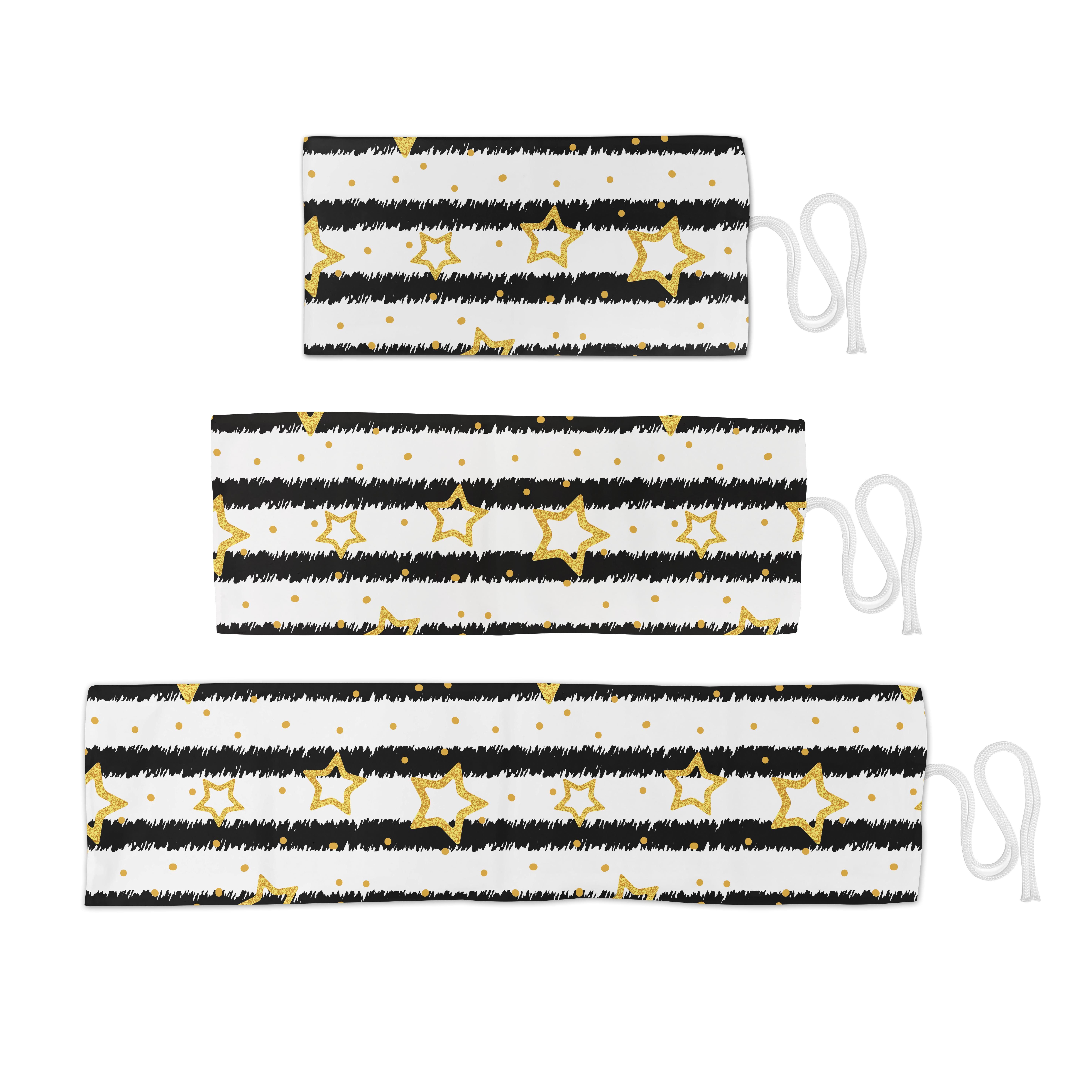 Gelb Stiftablage Feiern Schwarz und Weiß Federmäppchen Abakuhaus Organizer, tragbar Star Punkt-Streifen langlebig Segeltuch